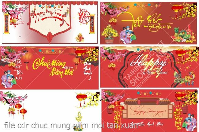 file cdr chuc mung nam moi tan xuan